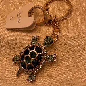 Green and Gold Turtle Keychain